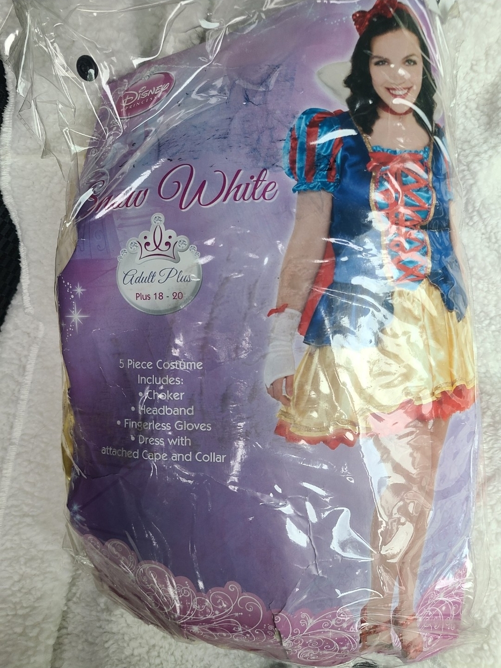 Disney Snow White Womens Costume in Blue, Yellow & Red